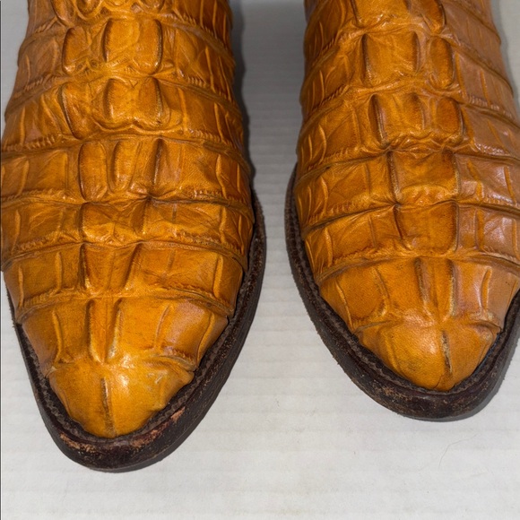 Rudel Crocodile Leather Cowboy Boots Size 7.5 E Mens Vintage - Picture 13 of 17